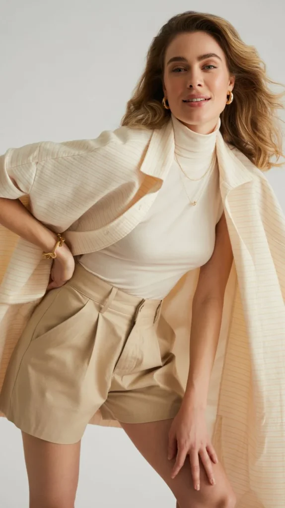  Turtleneck with Lightweight Shorts