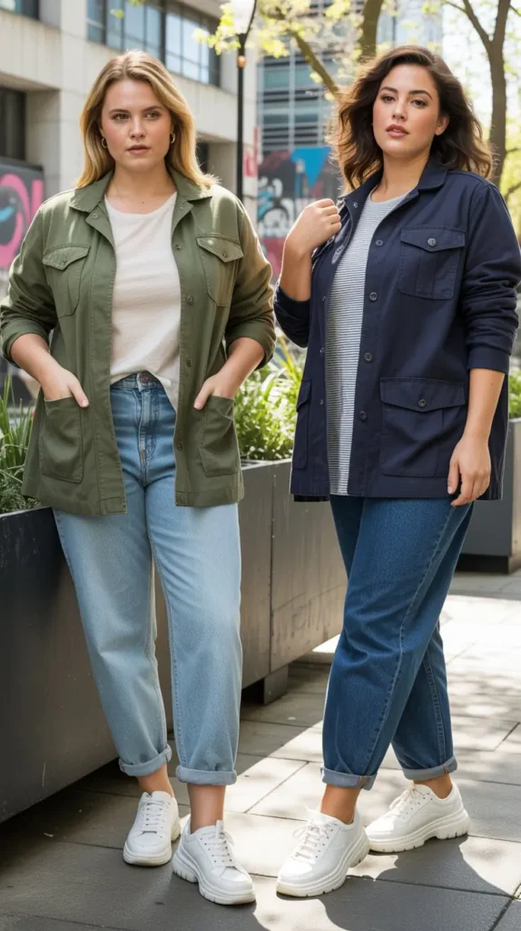  Utility Jacket with Boyfriend Jeans