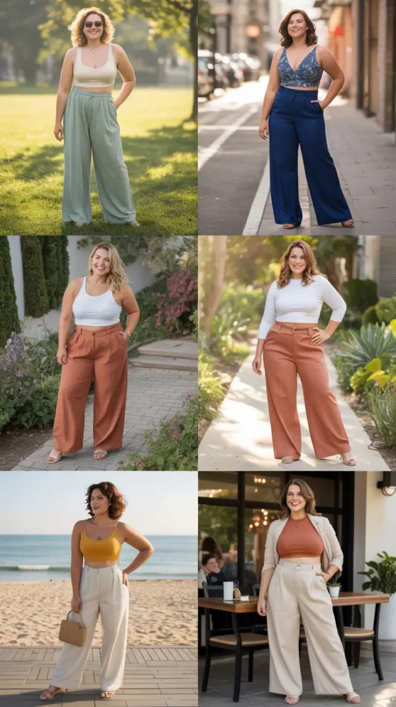 Wide-Leg Pants With Crop Top
