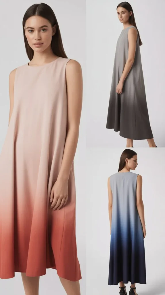 Contemporary Monochromatic Tonal Dress