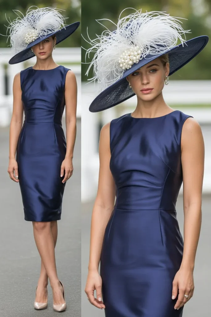 Sheath Dress with Bold Accessories