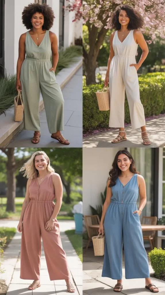 Relaxed Jumpsuit With Sandals