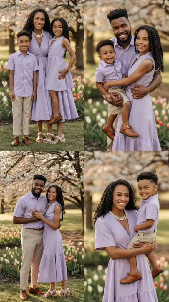 Soft Lavender Easter Family Fashion