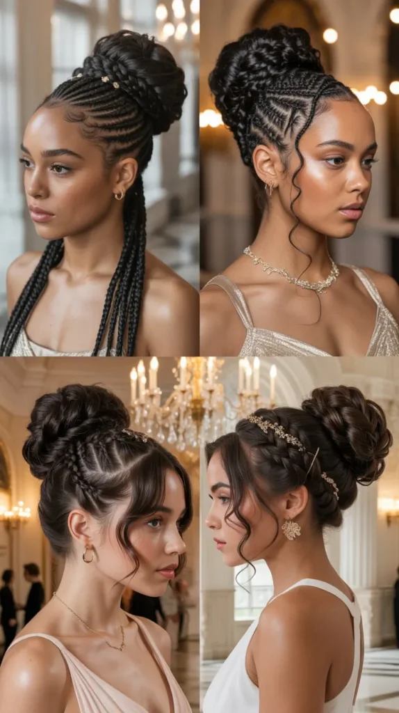 Goddess Braids Updo