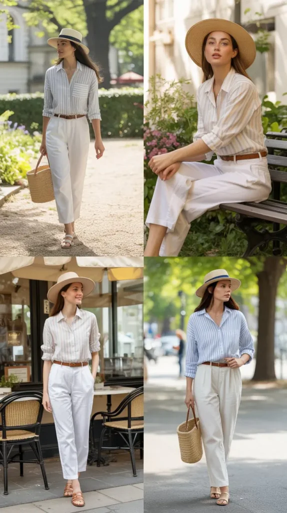  Linen Shirt with White Pants