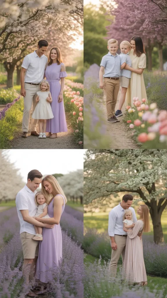 Lavender Spring Family Outfit Themes