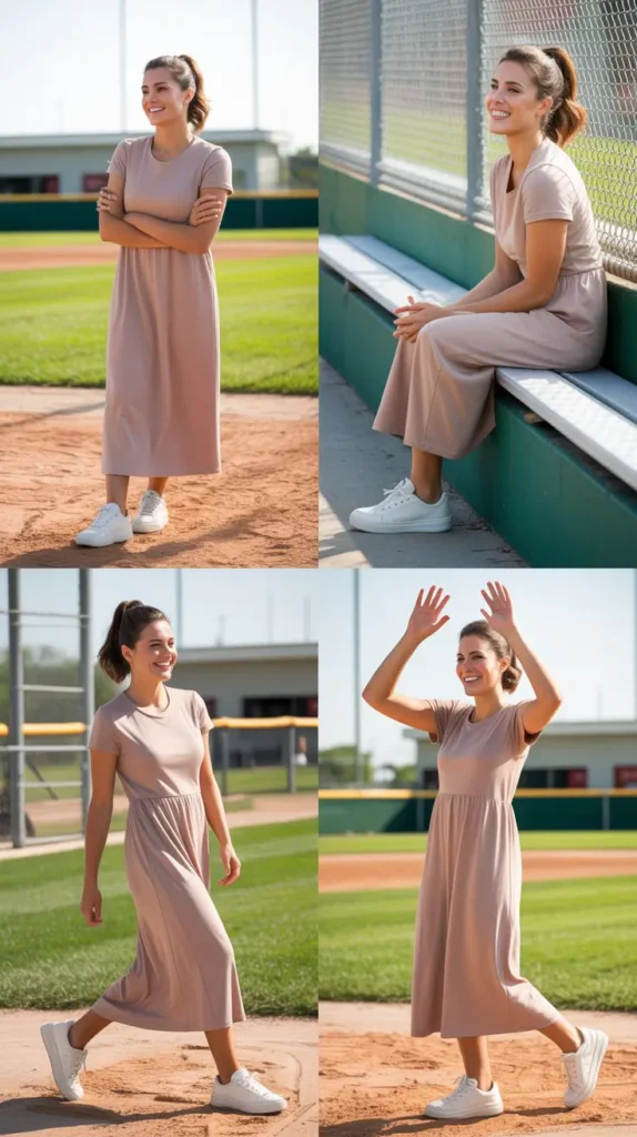  Casual Maxi Dress with Sneakers