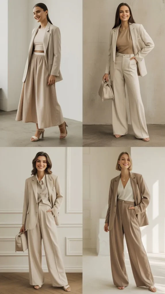 Monochrome Neutral Office Outfit