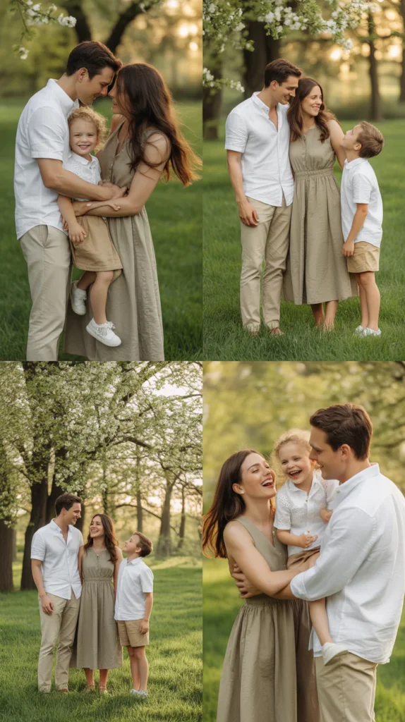 Classic White and Khaki Combination