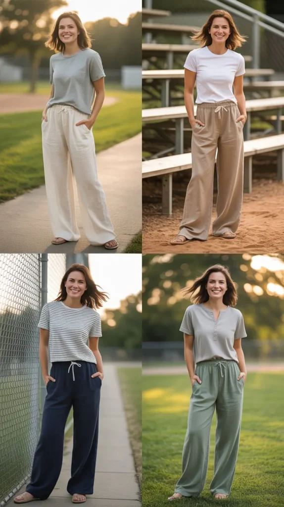  Linen Pants with Casual Tee