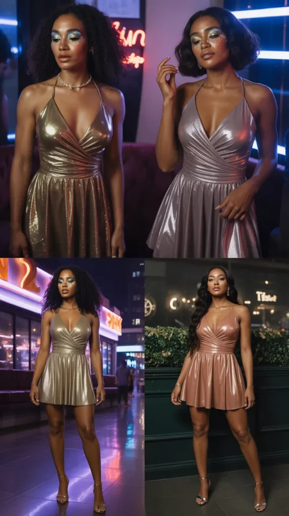 Metallic Mini Dress