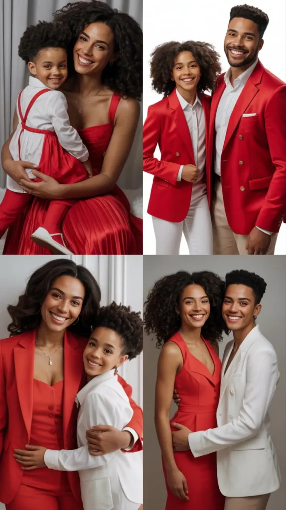 Bold Red And White Easter Family Styles