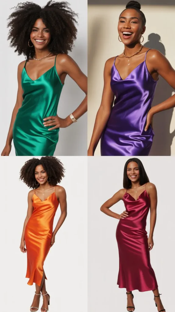 Satin Slip Dress Outfit
