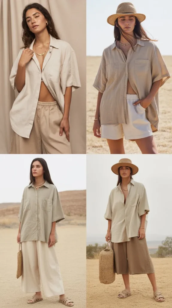 Desert Neutral Linen Set