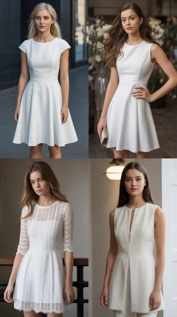 Classic White Graduation Dress