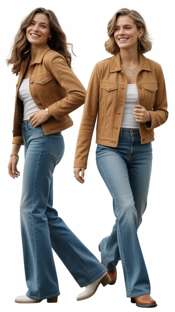 Suede Jacket With Bootcut Jeans