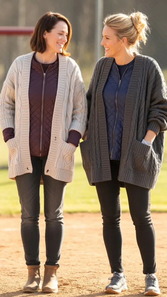  Knit Cardigan with Thermal Layers