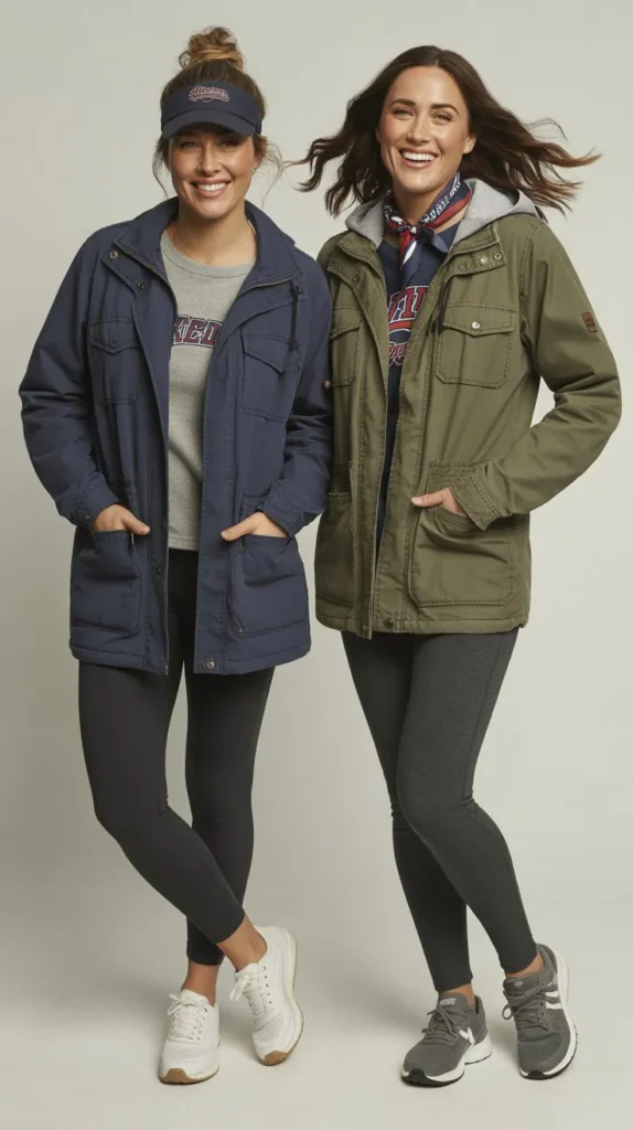 Utility Jacket with Sneakers
