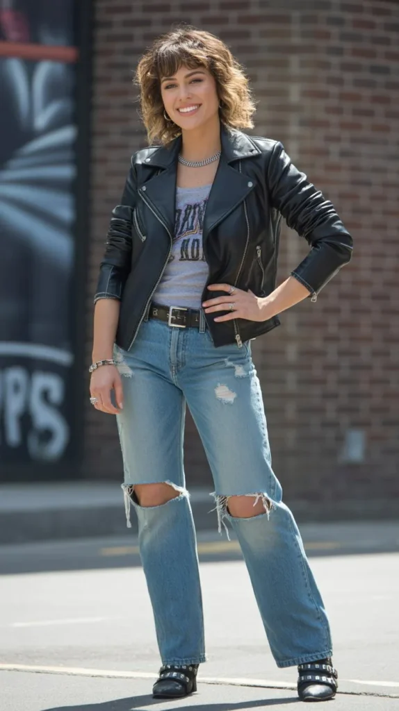 Rockstar Leather Jacket Outfit