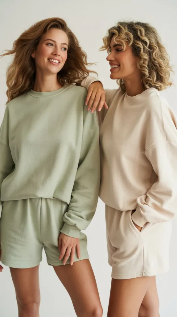 Matching Sweatshirt And Shorts Set