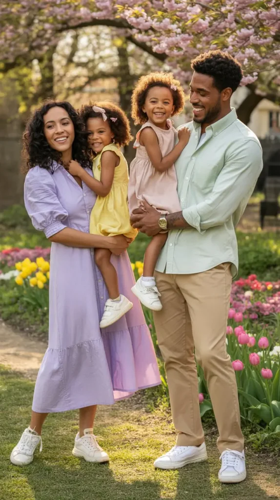 Soft Pastel Family Outfit Combinations