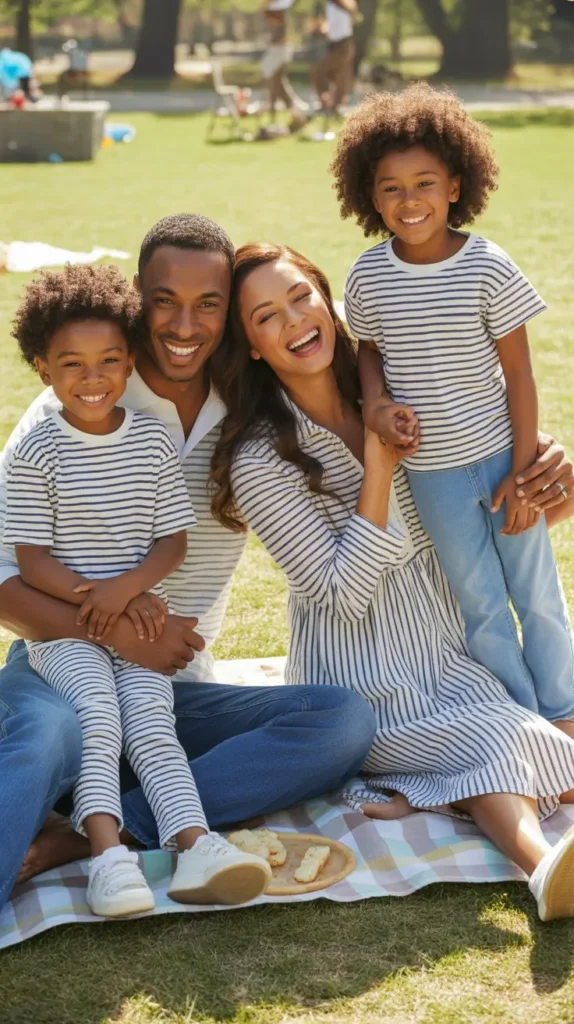 Matching Striped Spring Outfits