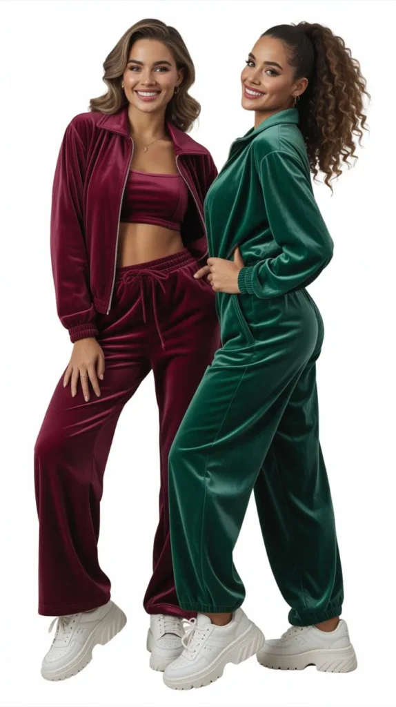 Velvet Tracksuit Look
