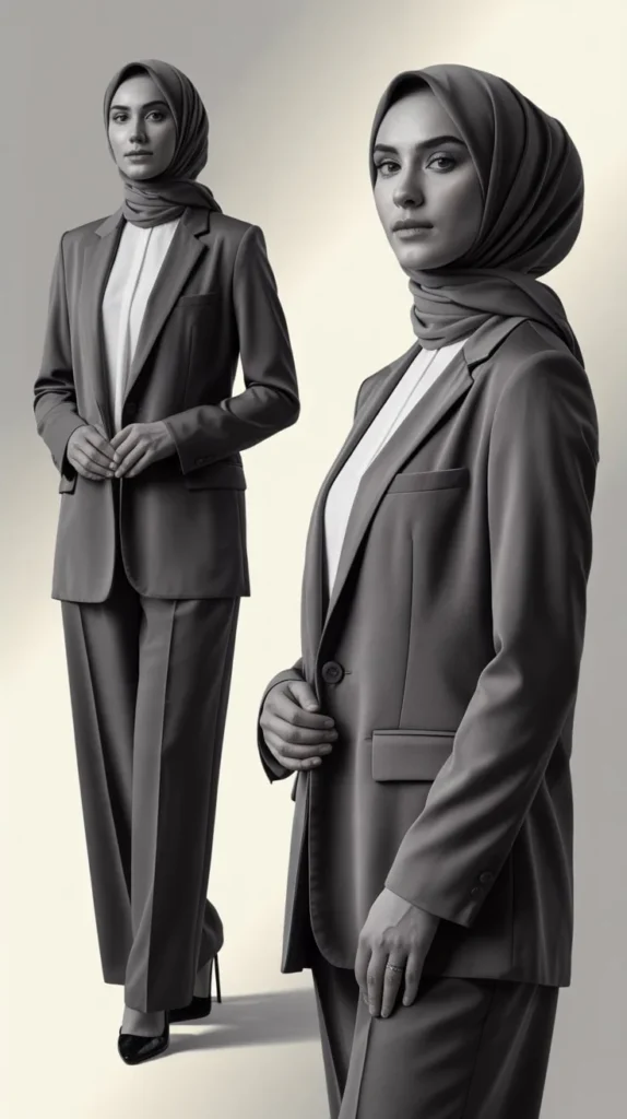 Monochrome Modest Suit Set