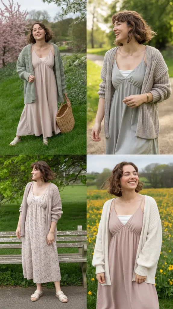 Cardigan with Slip Dress