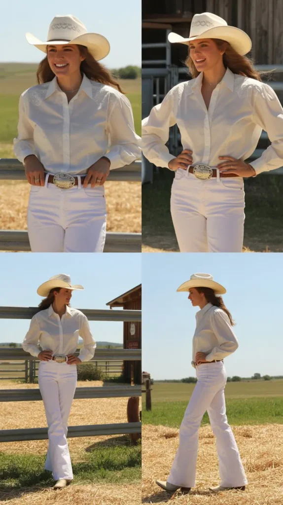 All-White Rodeo Outfit