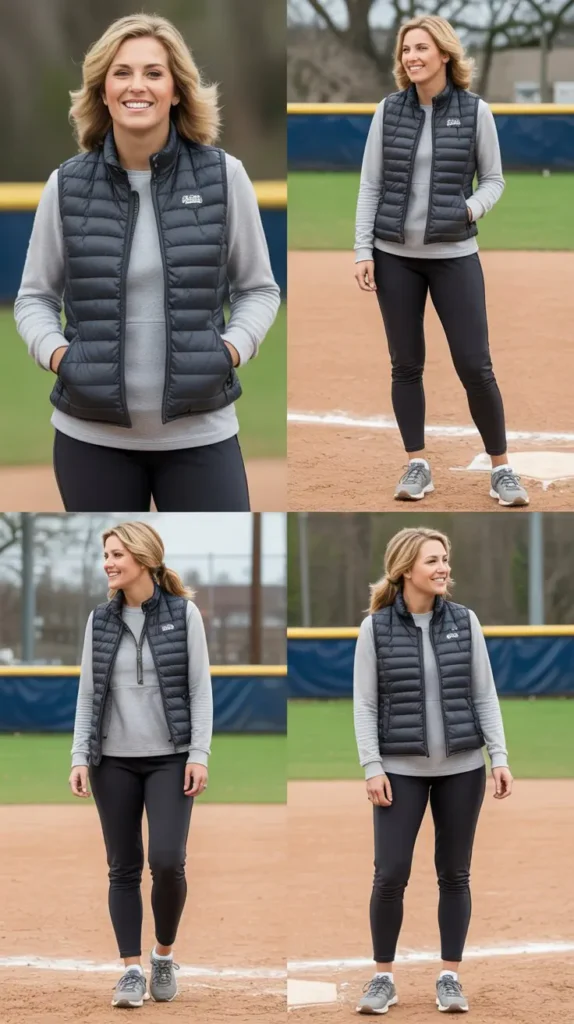  Puffer Vest with Long Sleeve Tee