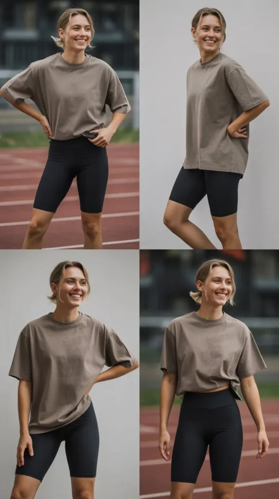 Oversized Tee & Cycling Shorts