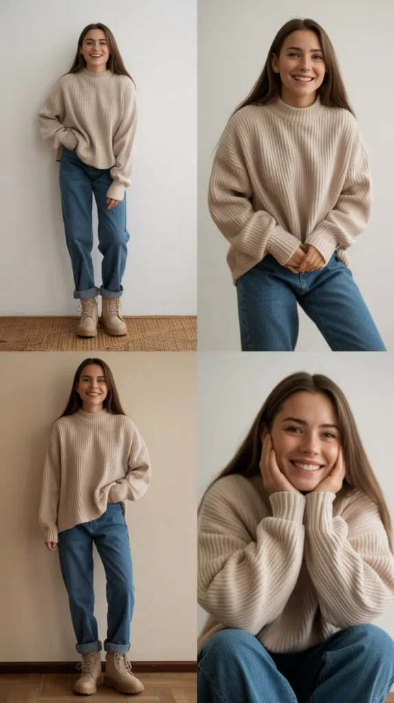 Oversized Sweater with Jeans