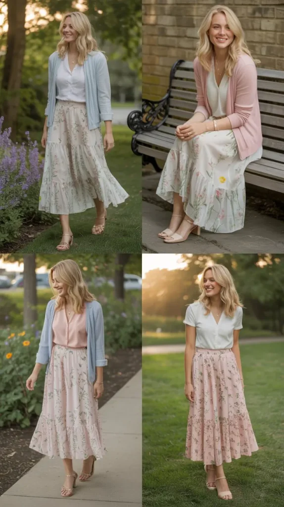 Floral Skirt Outfit
