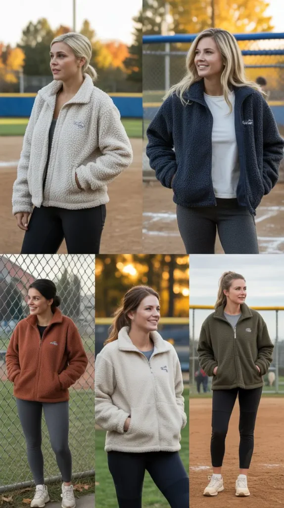 Sherpa Jacket With Athletic Leggings