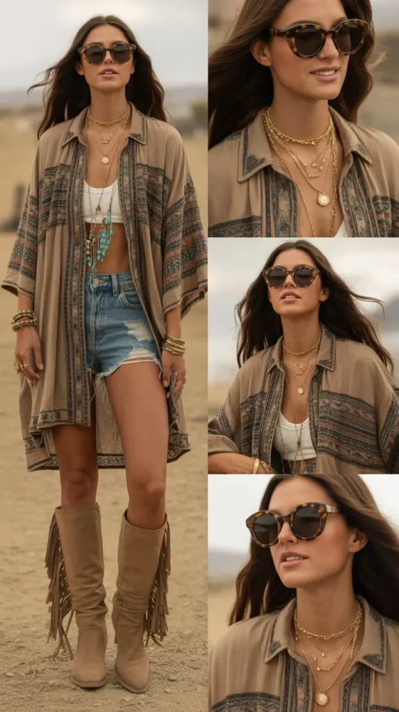 Oversized Shirt and Boots Look