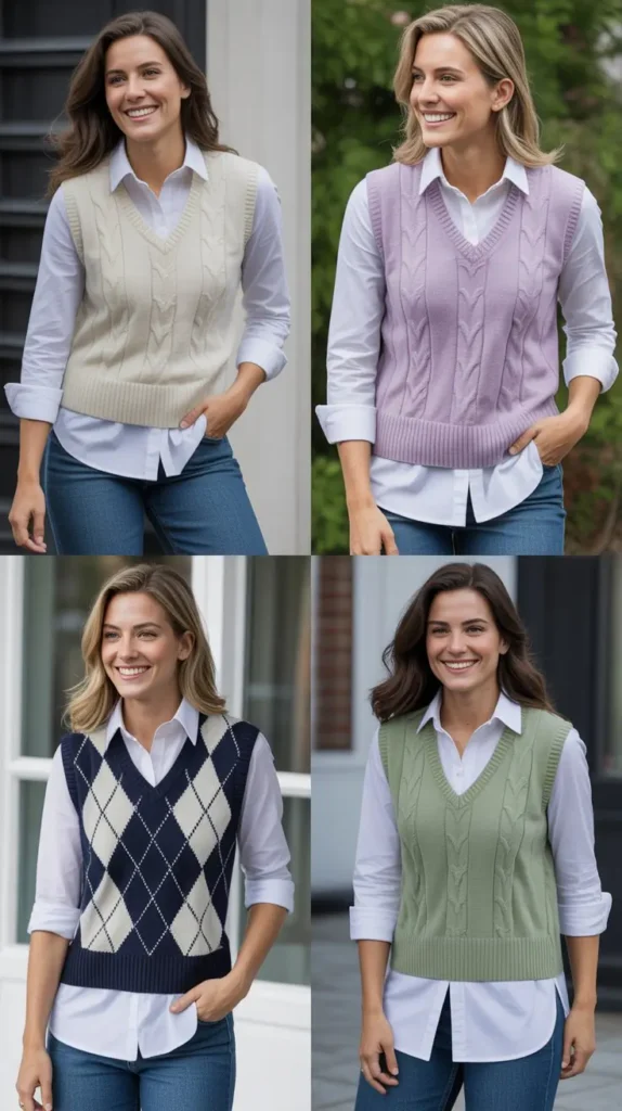 Sweater Vest with Button-Down Shirt