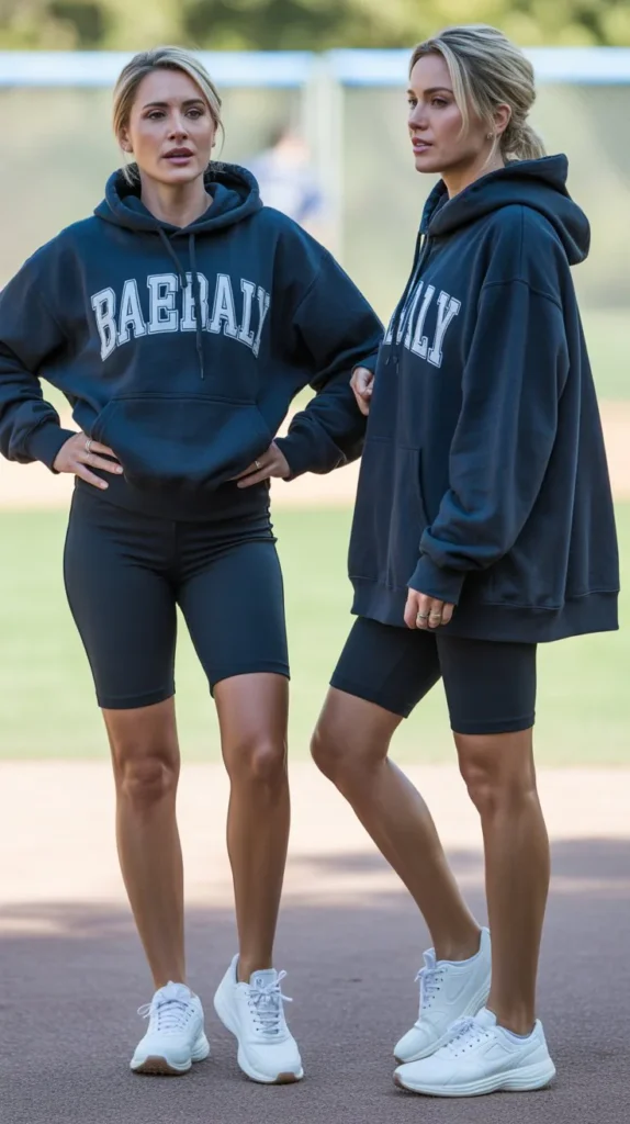 Biker Shorts and Hoodie Outfit