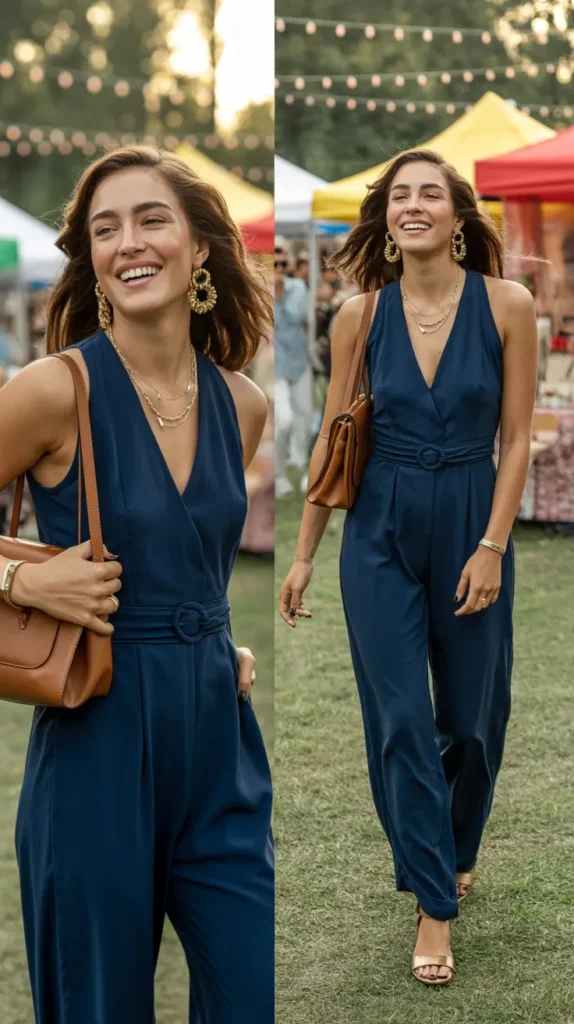  Jumpsuit With Statement Accessories