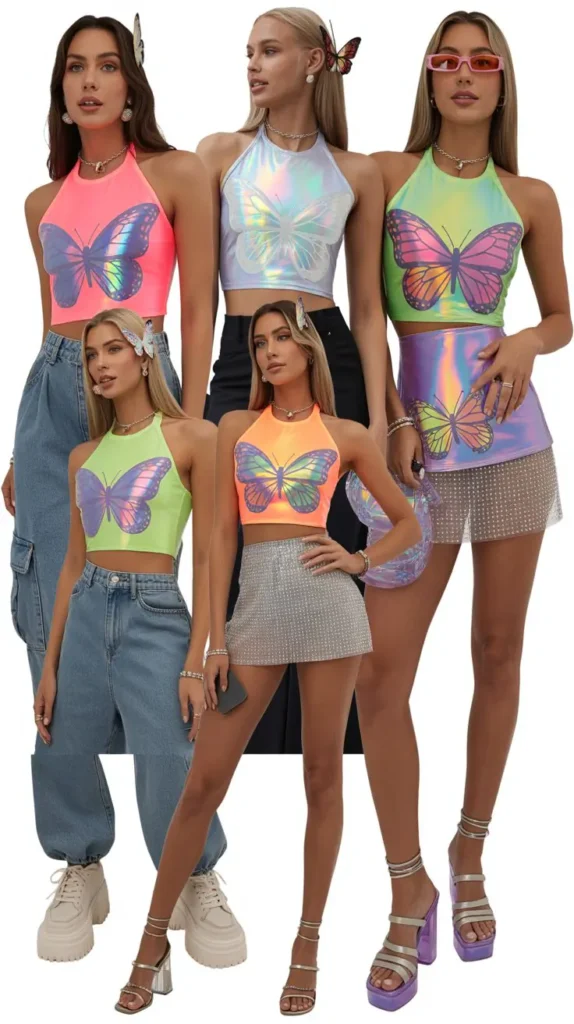 Y2K Butterfly Top Look