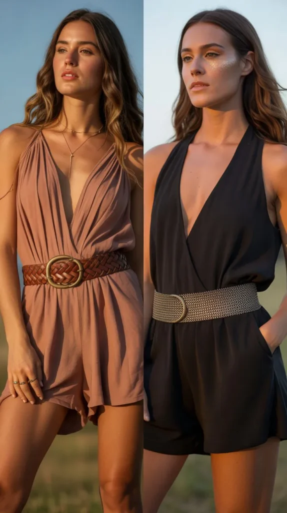 . Romper with Statement Belt