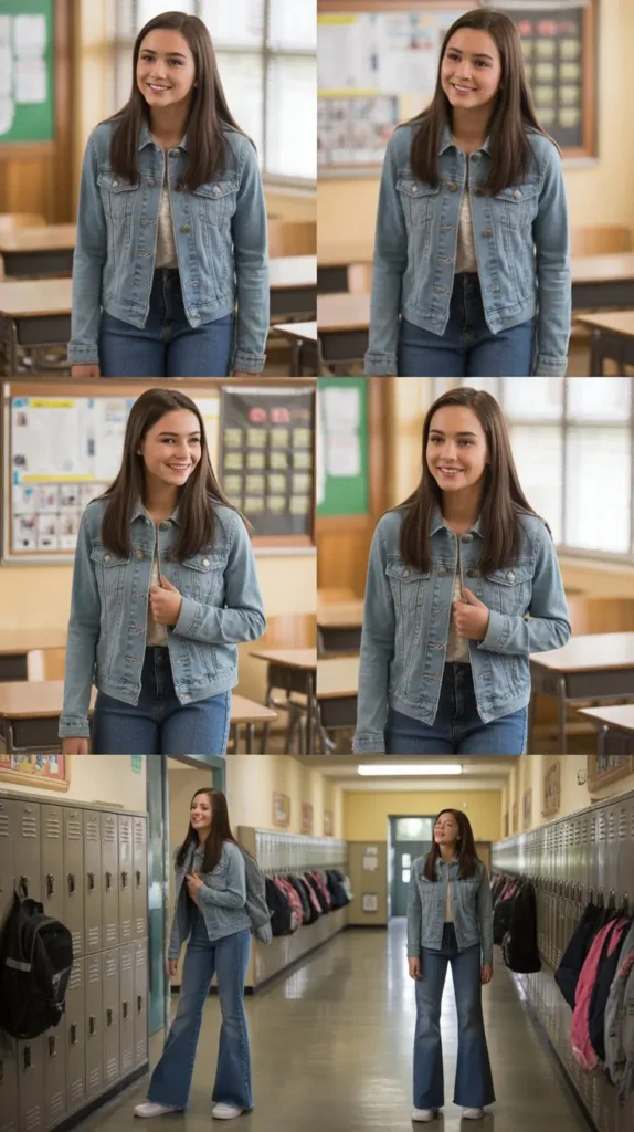 School Girl Casual Denim Look