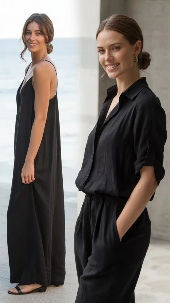 Minimal Black Summer Outfits