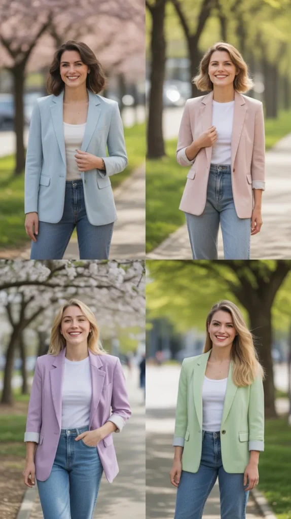  Pastel Blazer with Jeans