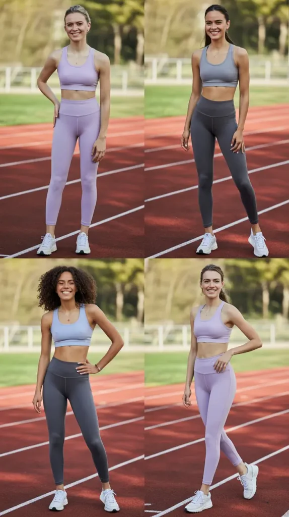 Pastel Sports Bra with High-Waisted Leggings