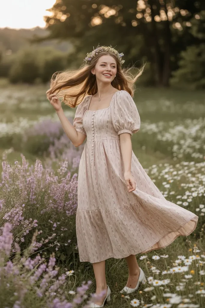 Cottagecore Graduation Dress