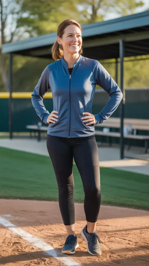  Zip-Up Jacket & Athletic Leggings