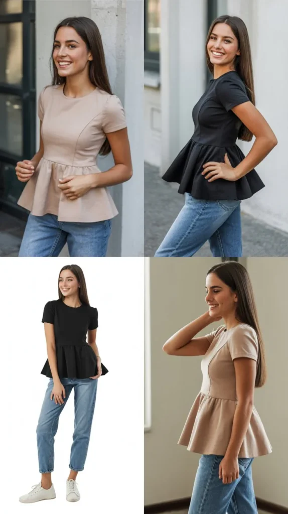  Peplum Top with Jeans