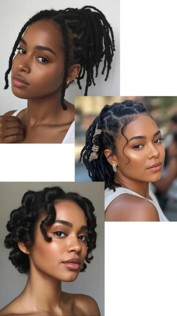 9. Half-Up Short Locs
