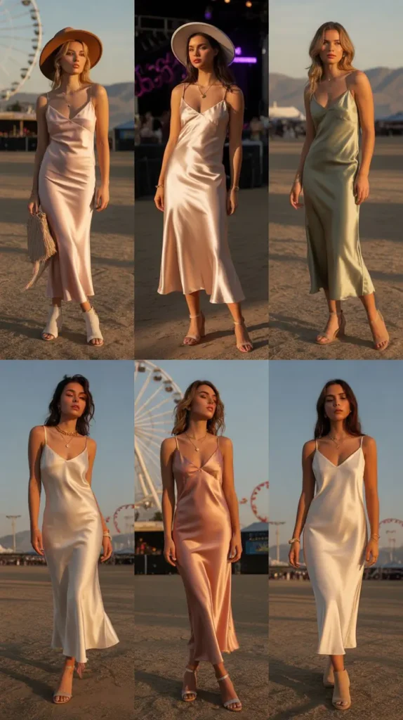 . Satin Slip Dresses